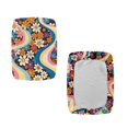thumbnail image 3 of FOR U DESIGNS Hippie Daisy Print Stool Covers Rectangle Pack of 2, Comfortable Bar Stool Covers Soft Bench Seat Protector Vanity Chair Cover with Elastic Band, 3 of 9