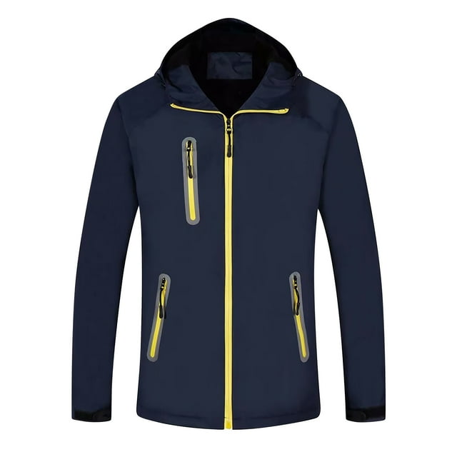 AherBiu Veste de Pluie pour Femmes avec Capuche Imperméable Légère Doublée en Polaire Manteau de Pluie Randonnée Extérieur