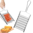 thumbnail image 2 of XIPYYKM Hot Dog Roller Sausage Rack with Long Handle, BBQ Griller For Evenly Cooked Dogs, 5 Capacity, Silver, 2 of 8