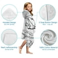 thumbnail image 7 of Black Mushroom Line White Pattern Hooded Bath Towel，50"x30" for Ages 3 To 12 Kids, Quick Dry Lightweight Soft Microfiber Hood Beach Towel Cover Up for Kids, 7 of 7