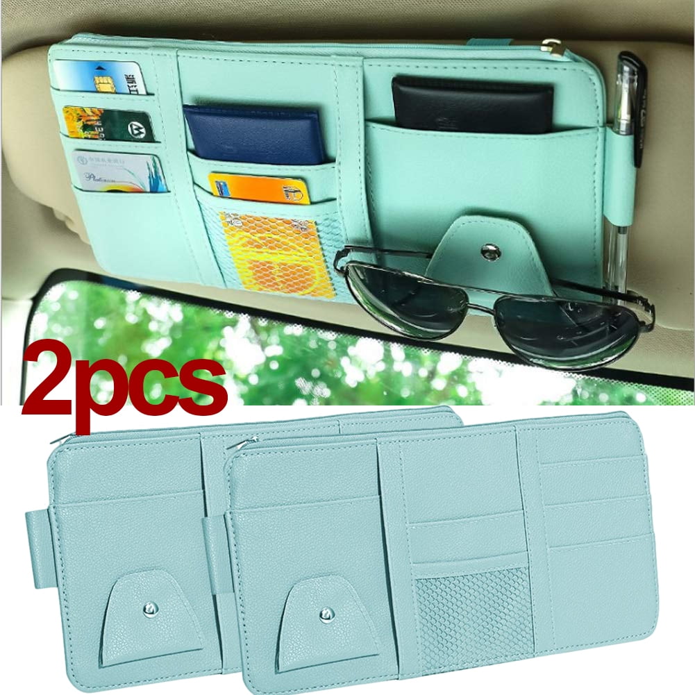2pcs Car Sun Visor Organizer, Car Truck Sun Visor Storage Holder with