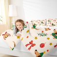 thumbnail image 4 of Manfei Cute Cartoon Dachshund Full Size Comforter Sets for Kid, Kawaii Christmas Dog Bedding Comforter Set, Retro Bow-tie Reversible Bedding Sets, Lightweight Room Decor, 3pcs, 4 of 8