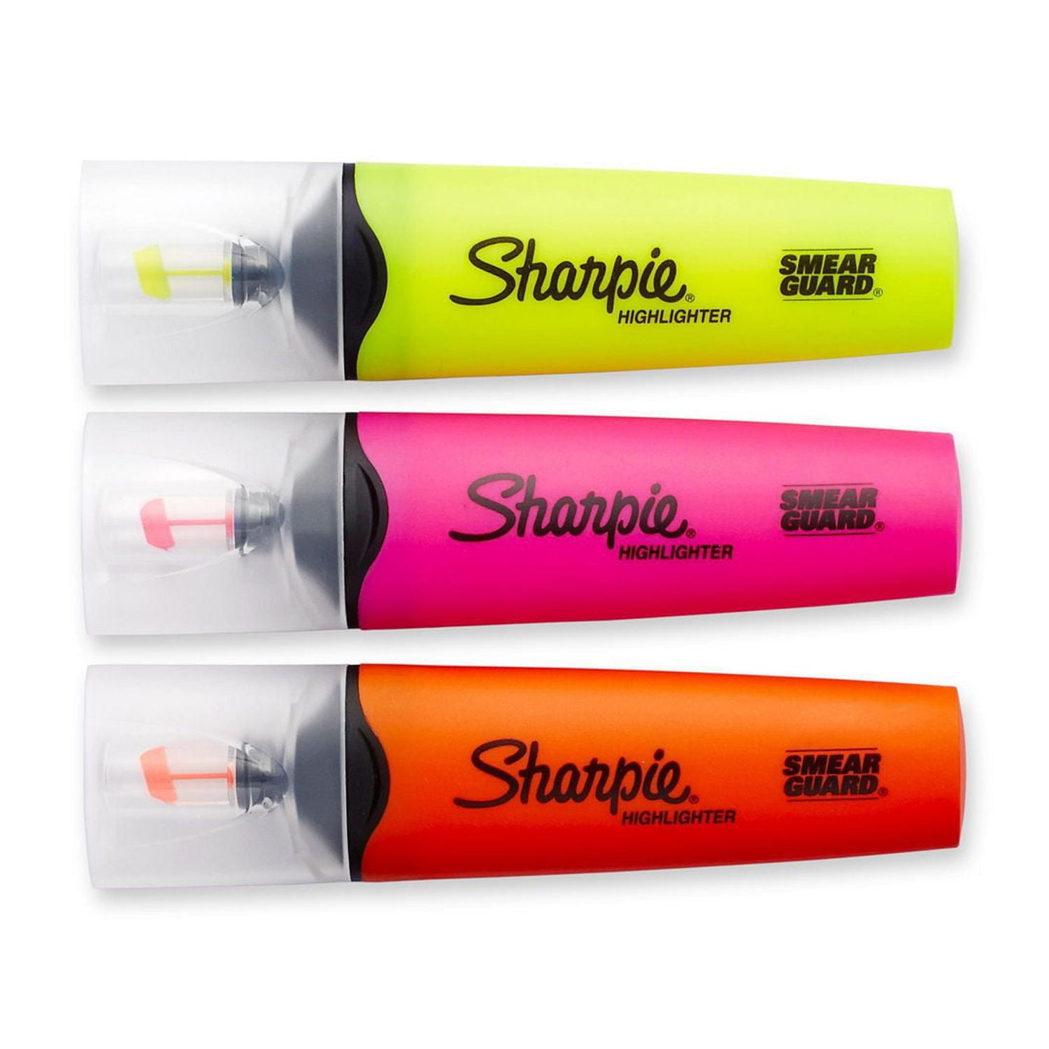 Surligneur Sharpie, surligneur transparent avec pointe biseautée transparente, surligneur à réservoir, couleurs assorties