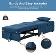 thumbnail image 4 of Aukfa 3-in-1 Futon Sofa Bed Chair,Adjustable Reading Lounge Chair with Pillows, Blue, 4 of 9