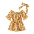 thumbnail image 1 of Toddler Girls Rompers Two Bow Set Pieces Small Suit Tie Baby Girl Sleep Gown,siz, 1 of 3