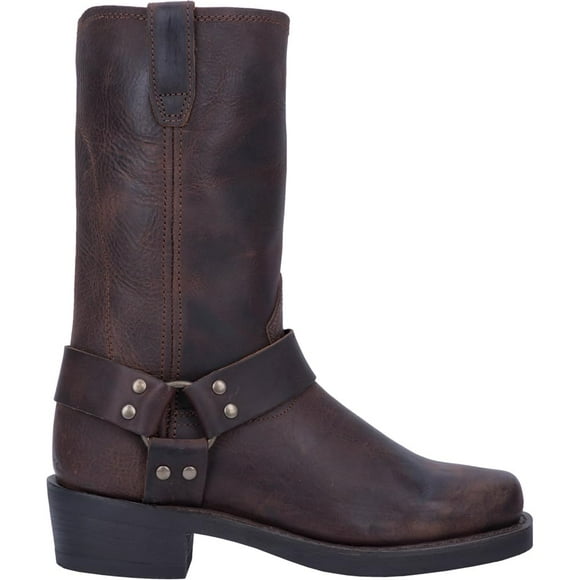 Dingo Mens Dean Harness Square Toe Motorcycle Casual Boots Mid Calf - Brown - Size 10 D