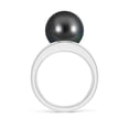 thumbnail image 2 of ANGARA Solitaire Tahitian Cultured Pearl Double Shank Ring in 14K White Gold for Women | June Birthstone, Birthday, Anniversary, Jewelry Gift for Women | Pearl Ring, 2 of 8
