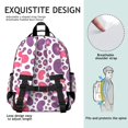 thumbnail image 5 of Pink and Purple Leopard Print Cute School Backpack Bag for School with Padded Back and Adjustable Shoulder Straps 15.25"x11.5"x5.25", 5 of 5