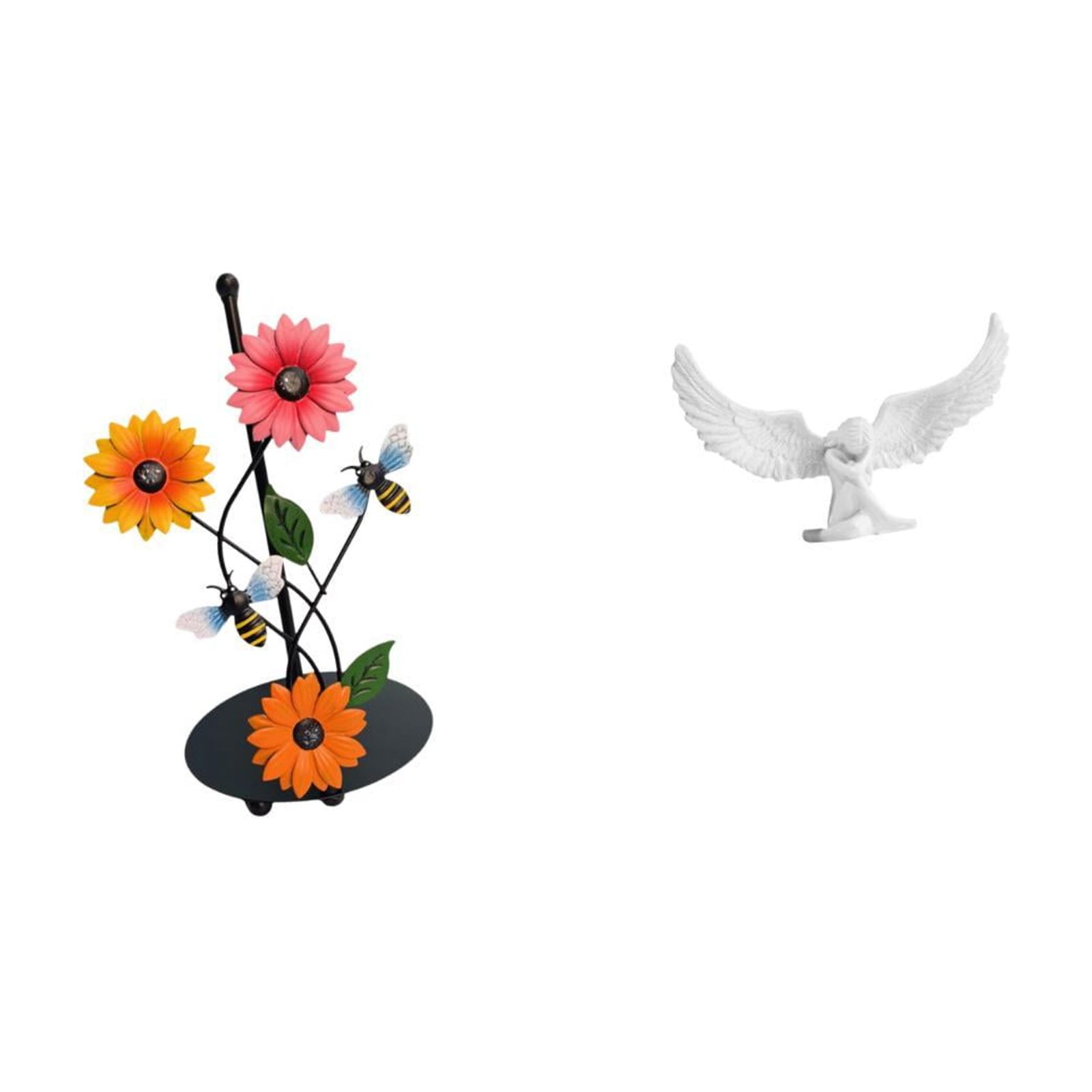 Fiocias Angel Paper Towel Holder Dispenser Non Slip Vertical Tissue Holder Rack Resin Figurine Crafts Decoration Ornament Sculpture for Home Office Housewarmi