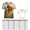 thumbnail image 2 of Farmhouse Highland Cow Funny Cattle And Flower Women's T-Shirt Short Sleeve T Shirts Tops Tee Ladies Loose T, 2 of 6