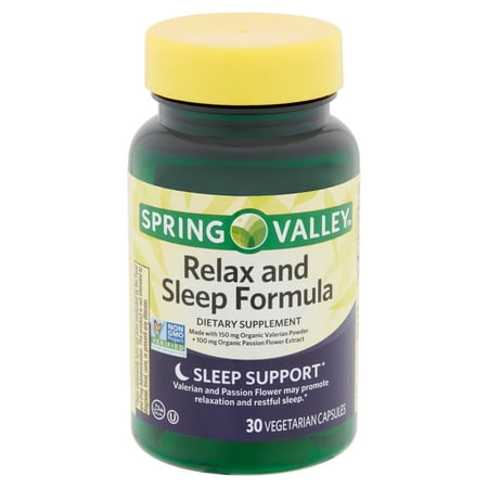 Spring Valley Relax and Sleep Formula Vegetarian Capsules, 30