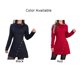 thumbnail image 5 of Vestidos de cadera con botones de cuello alto para mujer, moda de primavera, Color sólido, Diagonal, botonadura única, manga larga, ropa femenina, 5 of 6