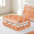 thumbnail image 6 of Manfei Classic Plaid Zipper Full Size Comforter Sets with Fitted Sheet and 2 Pillowcases,Cute Polka Dot Zipper Bedding Set,Pink,Reversible,4pcs, 6 of 8