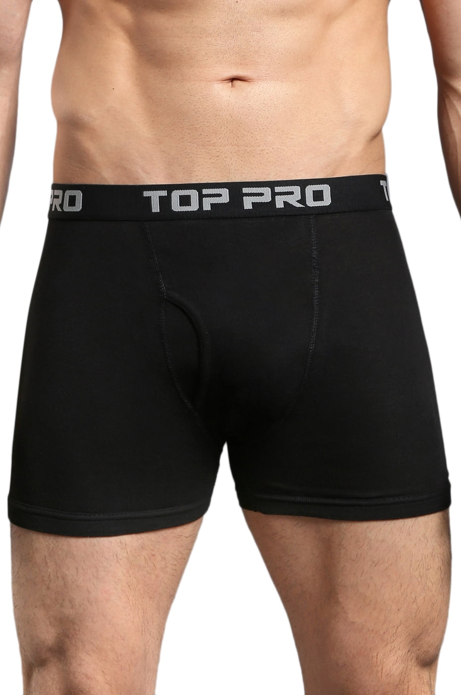 Top Pro Men's Classic Boxer Briefs (Pack of 2) (2XL, BLACK)