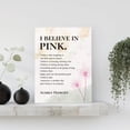 thumbnail image 3 of Inspirational I Believe in Pink Print Positive Self Care Paintings Canvas Wall Art Lady Boss Poster Artwork Ready to Hang Modern Home Office Decor Graduation Gift, 3 of 4