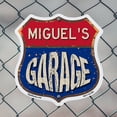 thumbnail image 4 of Miguel's Garage 6 inch X 6 inch Shield Shaped Commercial Grade Plastic Sign Weather Resistant, UV Protected To last, Gift for Dads and Uncles Classic Americana Crafted in the USA, 4 of 6