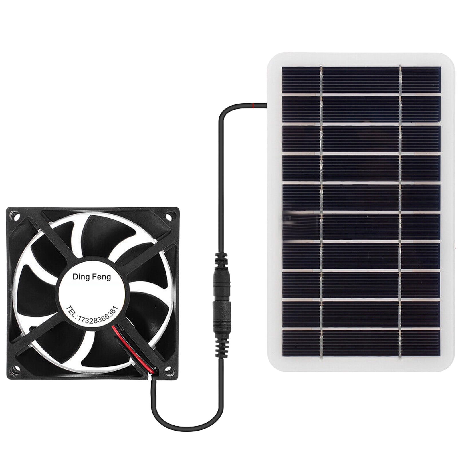 Solar Panel Powered Fan | Mini Ventilator 30W Exhaust Fan Outdoor Equipment for Greenhouse Motorhome House Chicken House - Walmart.com