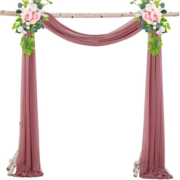 XmhyTop-A Cortina de 75 x 300 cm con diseño de arco para bodas, ideal para decoración de ceremonias, fiestas y recepciones, C26