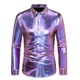 thumbnail image 1 of Blusa y camisa de manga larga con cuello vuelto para hombre, traje de escenario, moda informal, cuello vuelto, botones, camisa de manga larga, blusa para hombre, 1 of 3