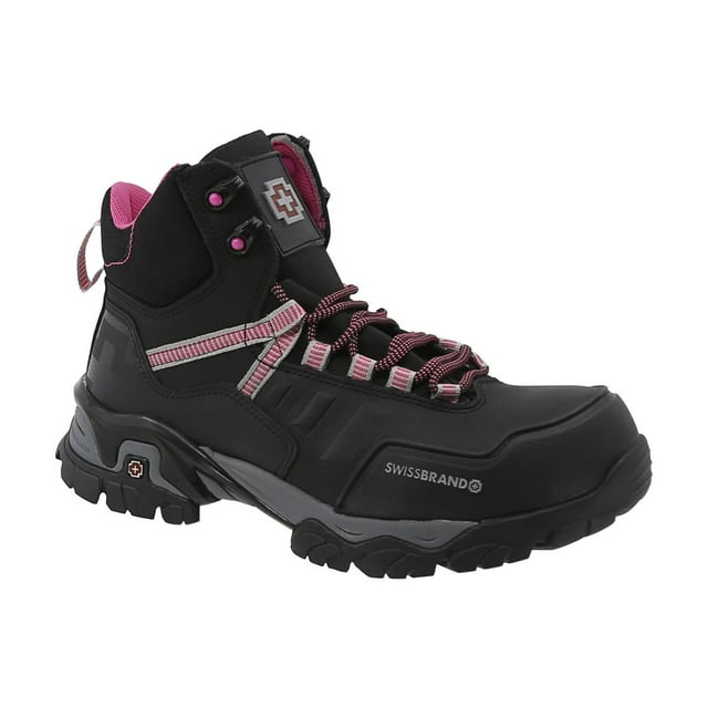 Bota Hiking Alpes 414 Negro Rosa Swissbrand Alpes 414 Negro Rosa