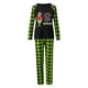 thumbnail image 4 of Conjuntos de pijamas navideños familiares a juego Grinch 2024, pijama de Grinch con parte superior y pantalones de pijama a cuadros, pijama de Grinch para niños y adultos para la familia, Mujer XL, 4 of 4