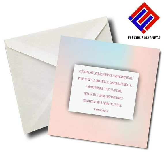 Thomas Carlyle Inspirational Quote Magnet for refrigerator. Great Gift! By Flexible Magnets
