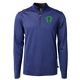 thumbnail image 2 of Men's-Cutter & Buck  Blue Seattle Sounders FC Big & Tall Virtue Eco Pique Micro Stripe Recycled Quarter-Zip, 2 of 3