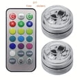 thumbnail image 1 of CHUANK Wireless Adhesive LED Car Interior Ambient Light Remote Control Decoration Auto Roof Foot Atmosphere RGB Submersible Fish Tank Lamp Battery Colorful, 1 of 7