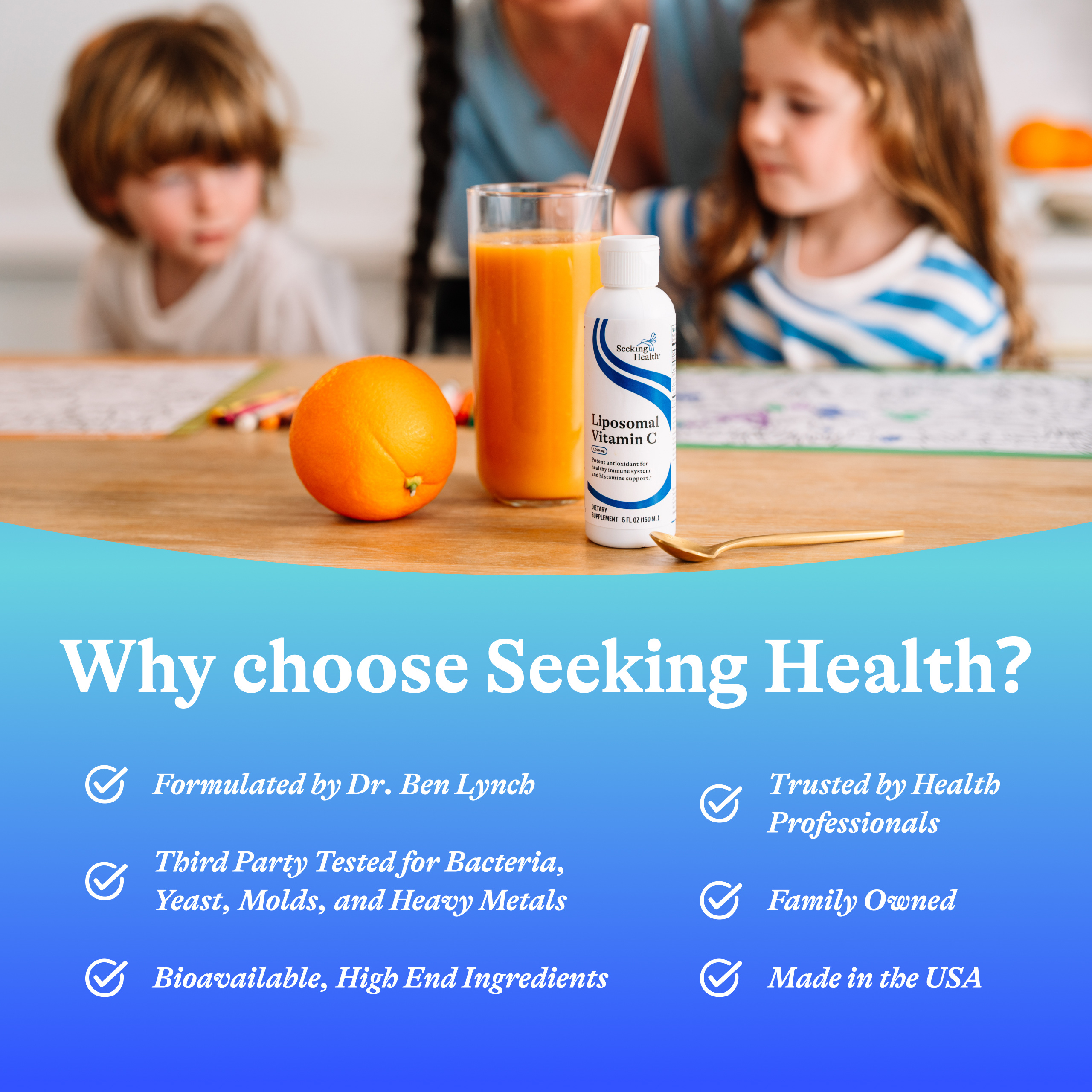 Seeking Health Liposomal Vitamin C 1000mg Potent antioxidant for healthy immune and histamine support- 5FL OZ (150ML) Dietary Supplement