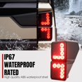 thumbnail image 2 of UTV Ranger LED Tail Lights,A & UTV PRO Ranger 1000 XP Taillights, Rear Brake Stop Running Lamp for 2018-2023 Polaris Ranger 1000 XP/1000 / Crew Accessories, Replace OEM #2413766, Pair Smoked, 2 of 7