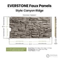 thumbnail image 6 of NewStone Canyon Ridge Faux Stone Panel, 45 3/4"W x 24 1/2"H x 1 1/4"D, Smokey Ridge Color, 6 of 9