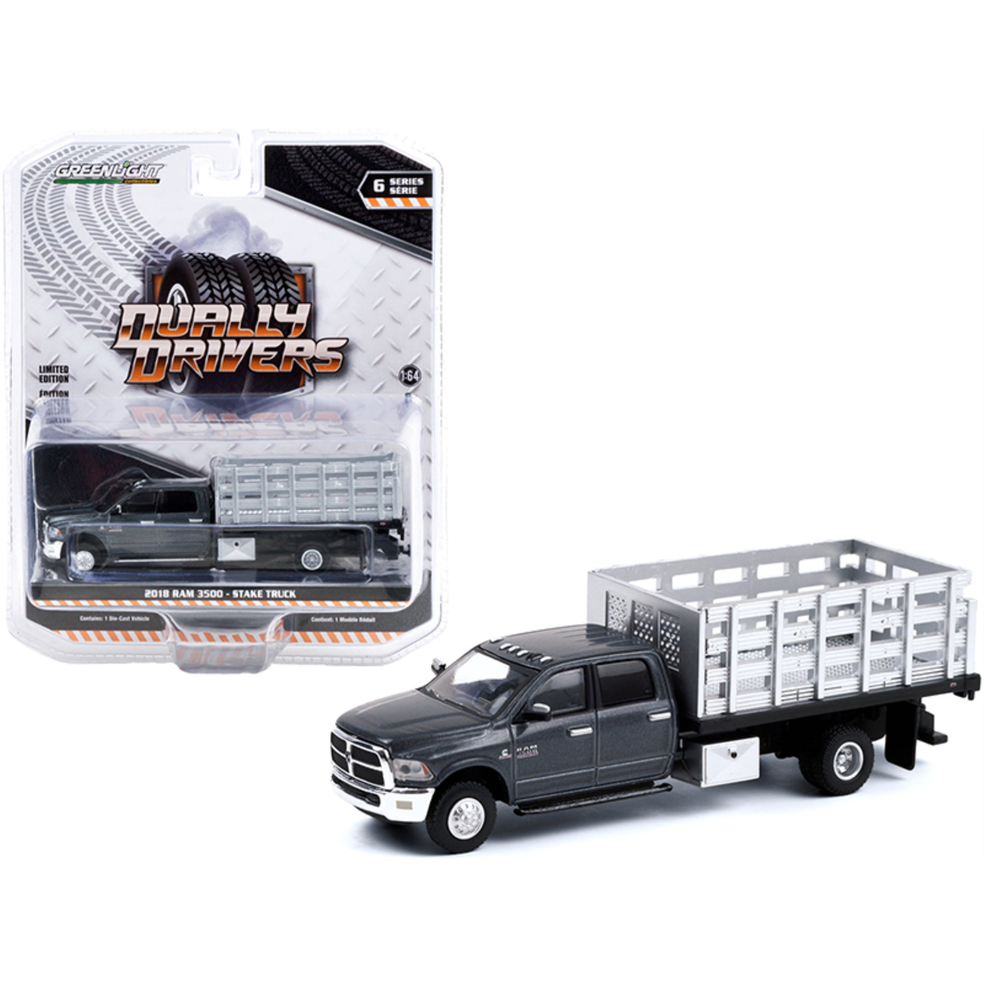 1/64 Greenlight 2018 RAM 3500 Stake Truck Chase Version for sale online 