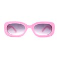thumbnail image 1 of Girls Mod Narrow Rounded Rectangle Plastic Fashion Sunglasses Pink Smoke, 1 of 4