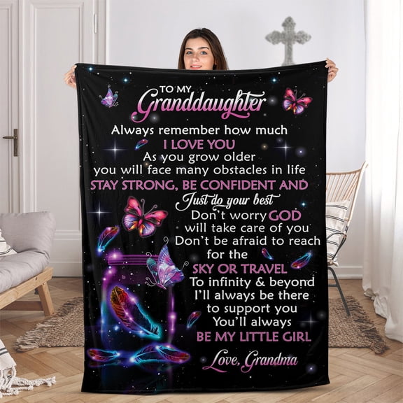 Jesus Blanket - Beautiful Fleece Blanket For Granddaughter - You'll Always Be My Little Girl, 30x40in Fleece Blanket