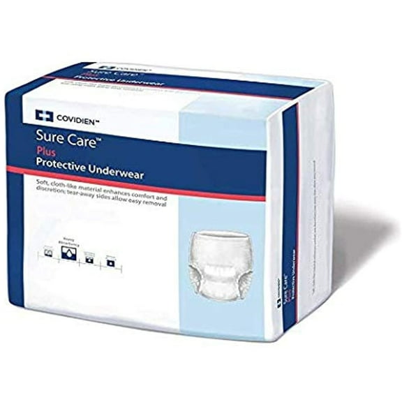 Sure Care Pull On Disposable Incontinence Protective Underwear, Pack of 12, 2X-Large (12 Count)