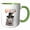 Green/White, variant on 3drose, Thanksgiving Gray Scottish Fold Kitty for the Cat Lovers Thanksgiving, 15oz Mug