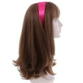 thumbnail image 2 of Motique Accessories Hot Pink 2 inch Wide Satin Hard Headband with No Teeth, 2 of 6