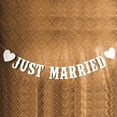 thumbnail image 5 of Ludlz Mr and Mrs Just Married Banner Burlap Wedding Bridal Shower Banner Rustic Bunting Garland for Wedding Party Wedding Hanging Paper Flags Garland Banners Bunting Decoration, 5 of 7