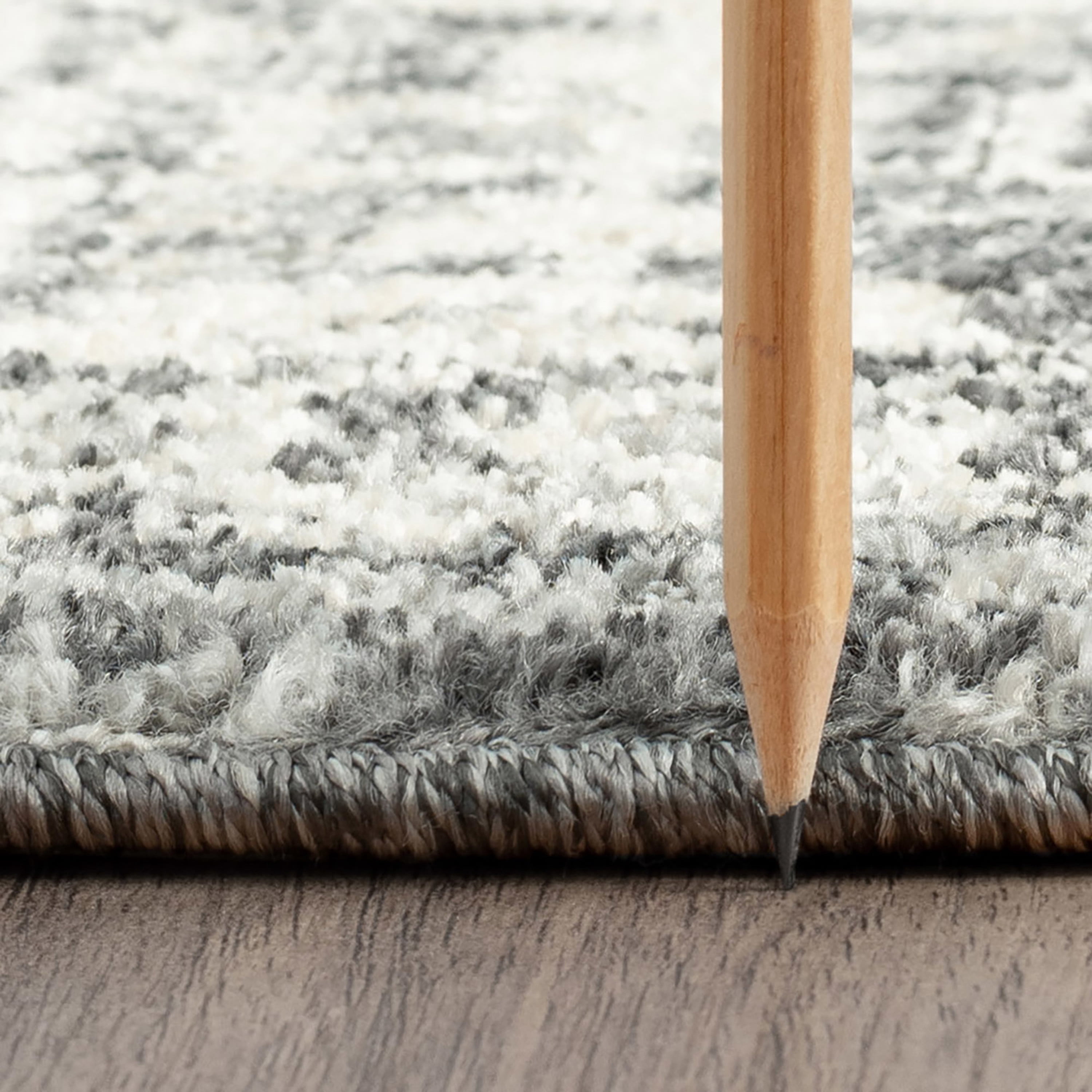 Traditional 8x10 Area Rug (7'11'' x 10'3'') Oriental Gray, Gray Living Room Easy to Clean