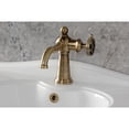 thumbnail image 2 of Kingston Brass KS3543RNK Levante One-Handle 1-Hole Bathroom Faucet with Push Pop-Up Drain in Antique Brass, 2 of 7