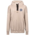 thumbnail image 2 of Women's Levelwear Khaki Winnipeg Jets Waterfall Stained Glass Pullover Hoodie, 2 of 3