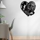 thumbnail image 4 of Reloj de pared de vinilo hueco LED de 12 pulgadas sin tictac, lámpara de noche decorativa Modo batería, 4 of 9