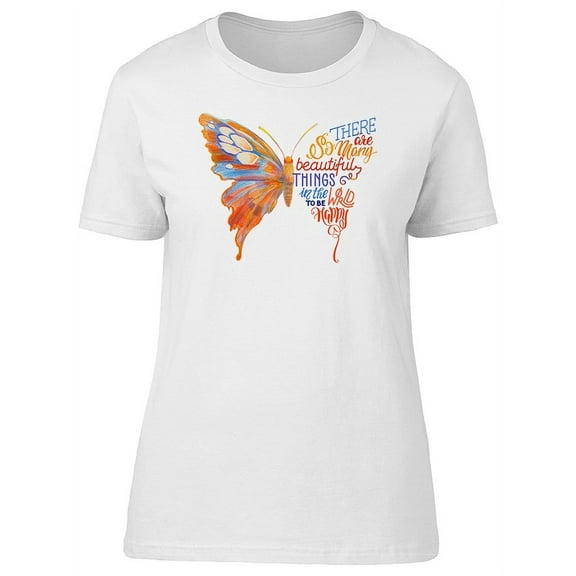 Beautiful Butterfly, Inspiration T-Shirt Women -Image by Shutterstock, Female Small