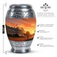 thumbnail image 2 of White Building Large Decorative Urn 10 Inch, Urn, Funeral Urn For Ashes For Women, Cremation Urns For Ashes, Memorial Urns For Human Ashes Adult Female, Decorative Urn For Ashes Adult Male, 2 of 5