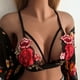 thumbnail image 4 of Sujetador tipo jaula de encaje para mujer seductor, sujetador tipo jaula elástico, sujetador calado con tiras, corpiño Fridja nalpqowj37471, 4 of 8