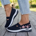 thumbnail image 2 of Orthopedic Shoes for Women Wide Width Comfortable Lightweight Slip on Sneakers Non Slip Arch Support 2026 Walking Shoes Blue Size 7, 2 of 5