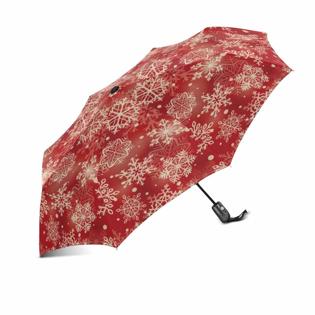 SUNENAT Vintage Christmas Snowflakes on Red Background Windproof