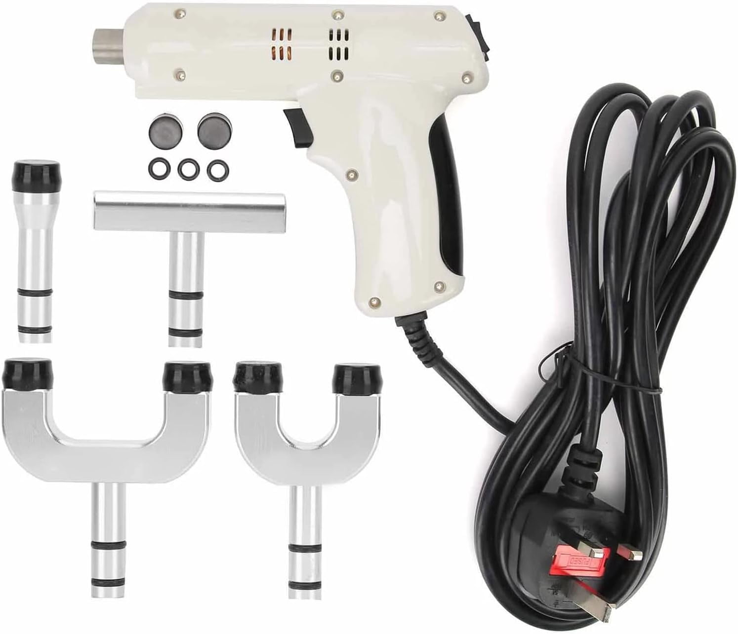 Electric Chiropractic Adjusting Tool, Spine Massager for Muscle Relax Pain Relief New Spinal Back Massage Correction Gun with 4 Massage Heads
