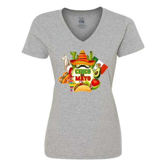 Inktastic Cinco De Mayo Party Women's V-Neck T-Shirt