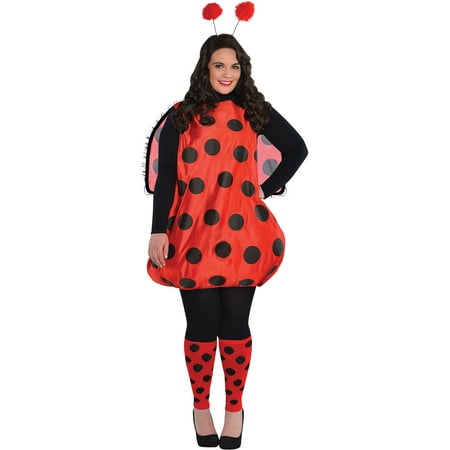 amscan Adult Darling Ladybug Costume Plus Size, Multicolor